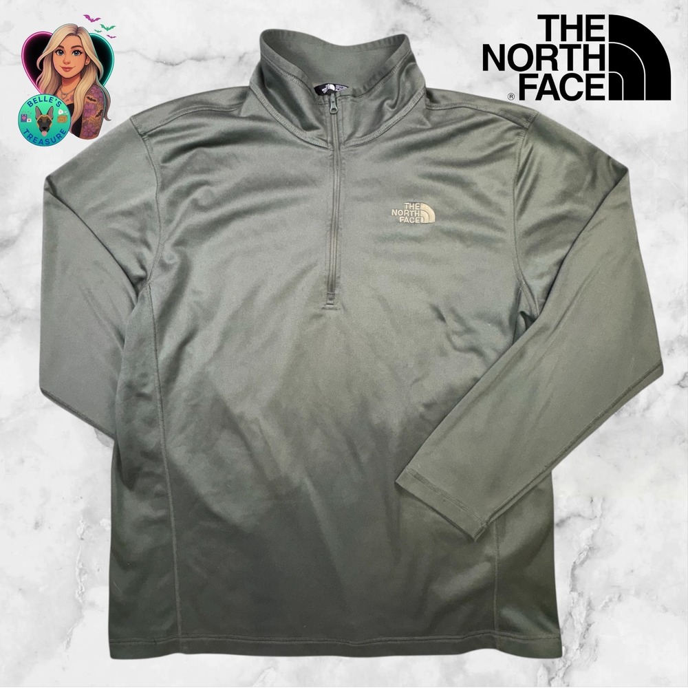 The North Face Men's XL Versitas 1/4-Zip Pullover Utility Green Performance Tech